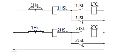 JSL-14繼電器構(gòu)成的去分流操作機構(gòu)的保護原理圖