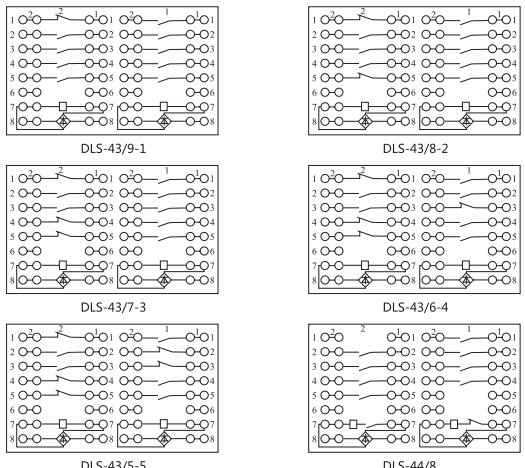 DLS-42/9-1雙位置繼電器內(nèi)部連接線圖片2